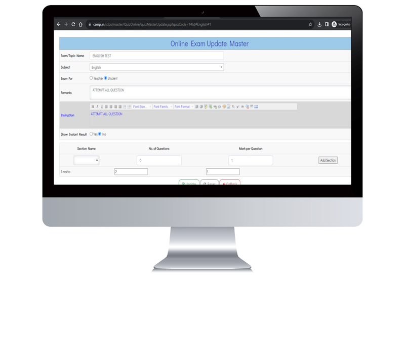 Online Exam/Quiz Management